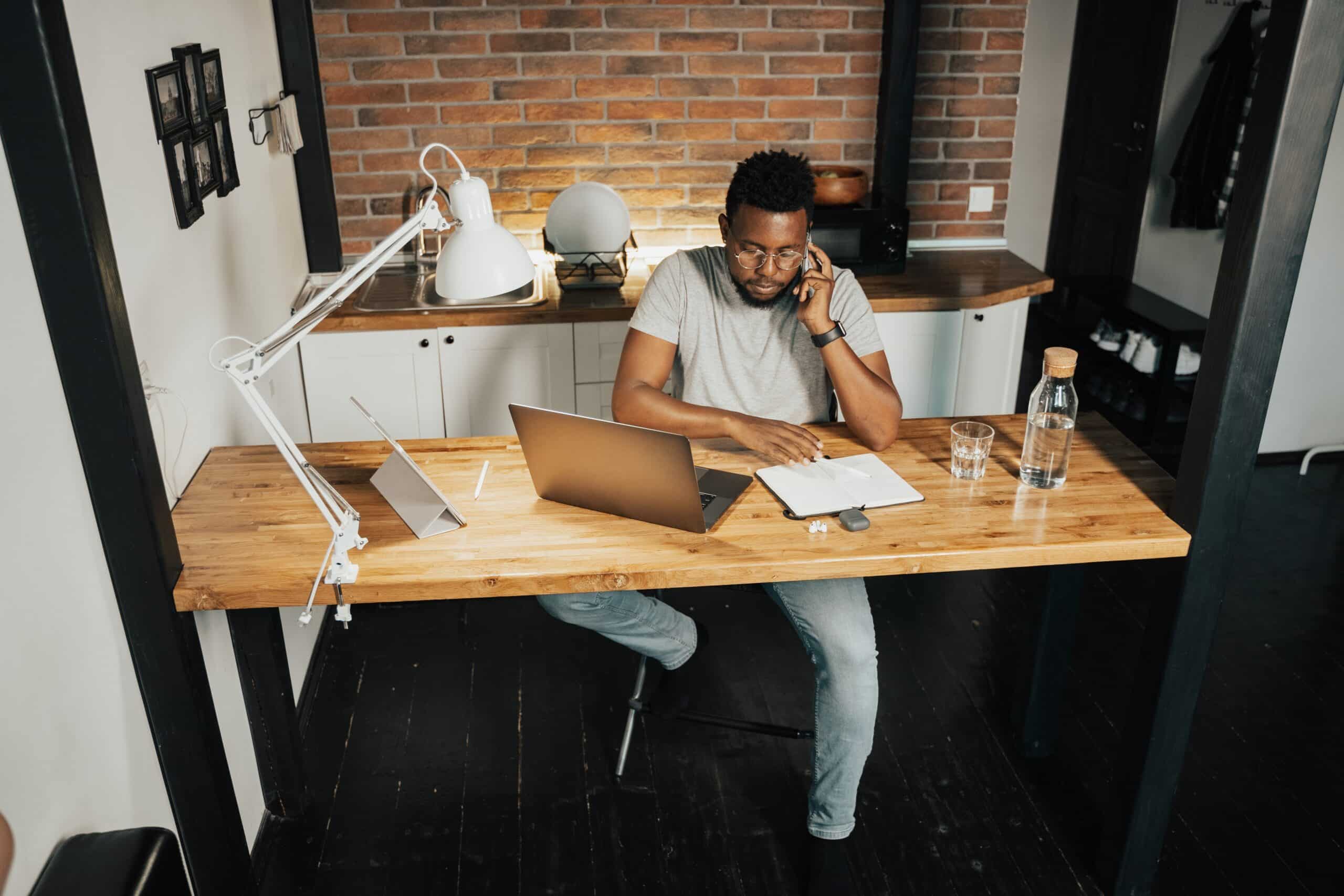 Remote Home Office Worker